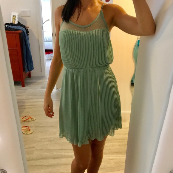 sage green cocktail dress